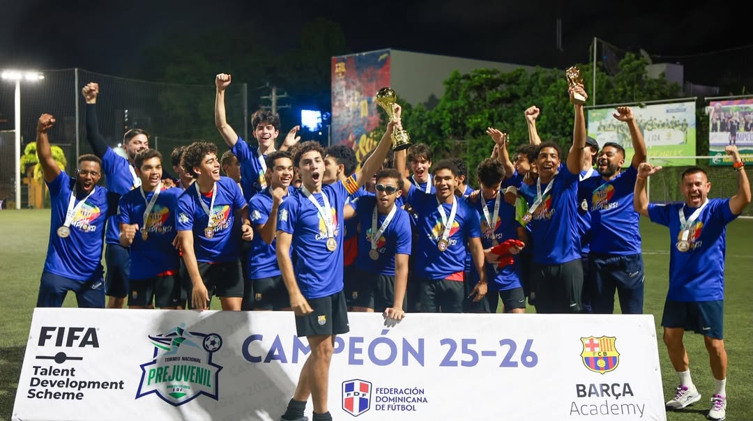 Barça Academy RD es el CAMPEÓN del Torneo Nacional de Clubes Prejuvenil Masculino 2025-2026